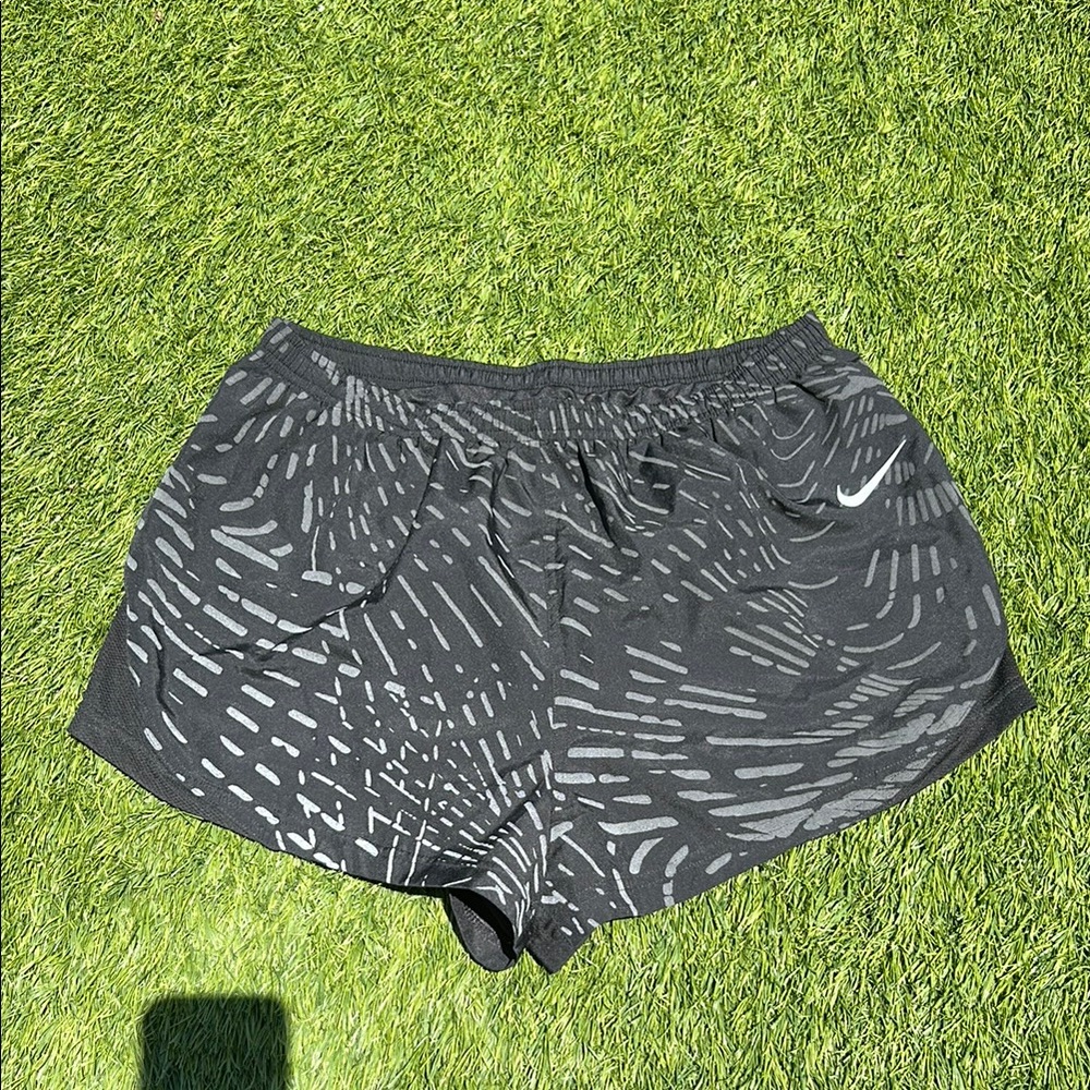 Nike Women's Black and White Athletic Shorts